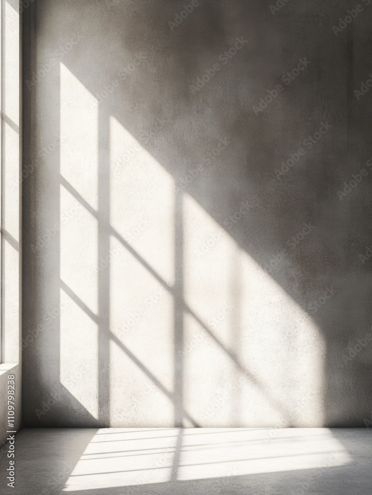 Obraz premium Contemporary Minimalist Window-lit Interior
