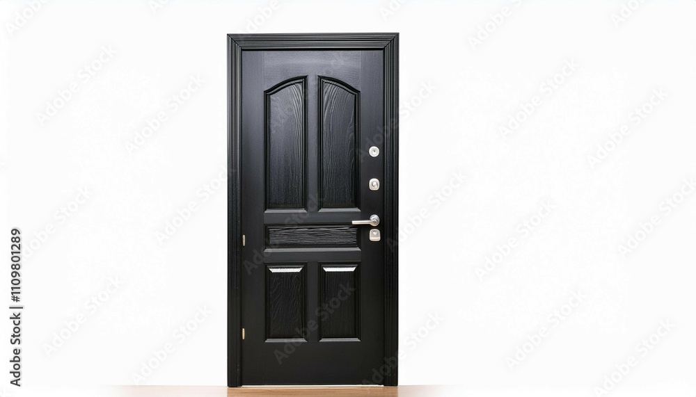 black door isolated on white background black door isolated on white background