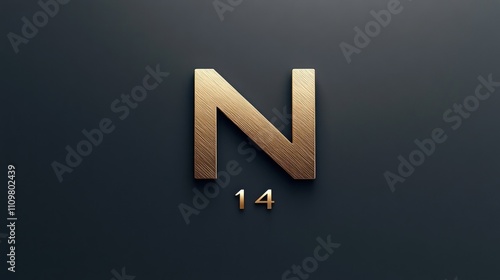 Elegant 'N14' logo in a minimalist style, clean and versatile  photo