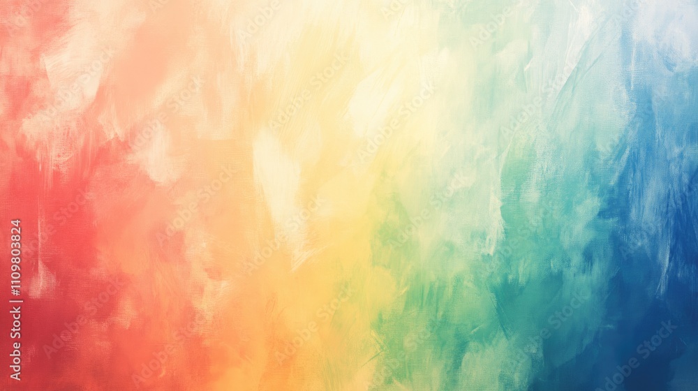 Vibrant Painted Canvas. Horizontal Abstract Art with Ample Copy Space for Creative Ideas Vibrant Painted Canvas. Horizontal Abstract Art with Ample Copy Space for Creative Ideas