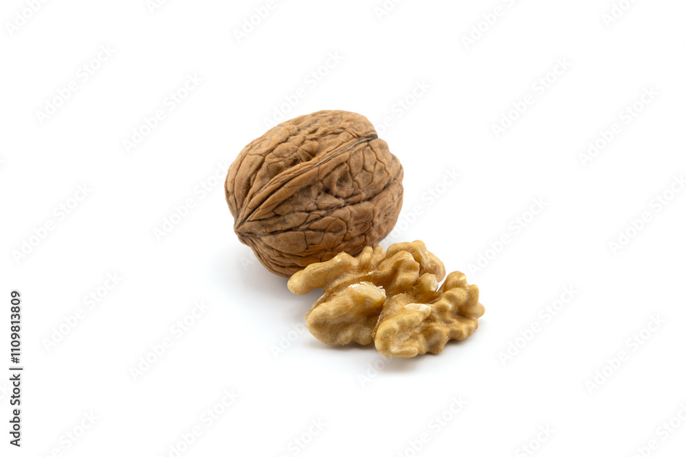 Collection of Walnuts isolated on white background, Walnuts kernels on White Background With clipping path. Collection of Walnuts isolated on white background, Walnuts kernels on White Background With clipping path.