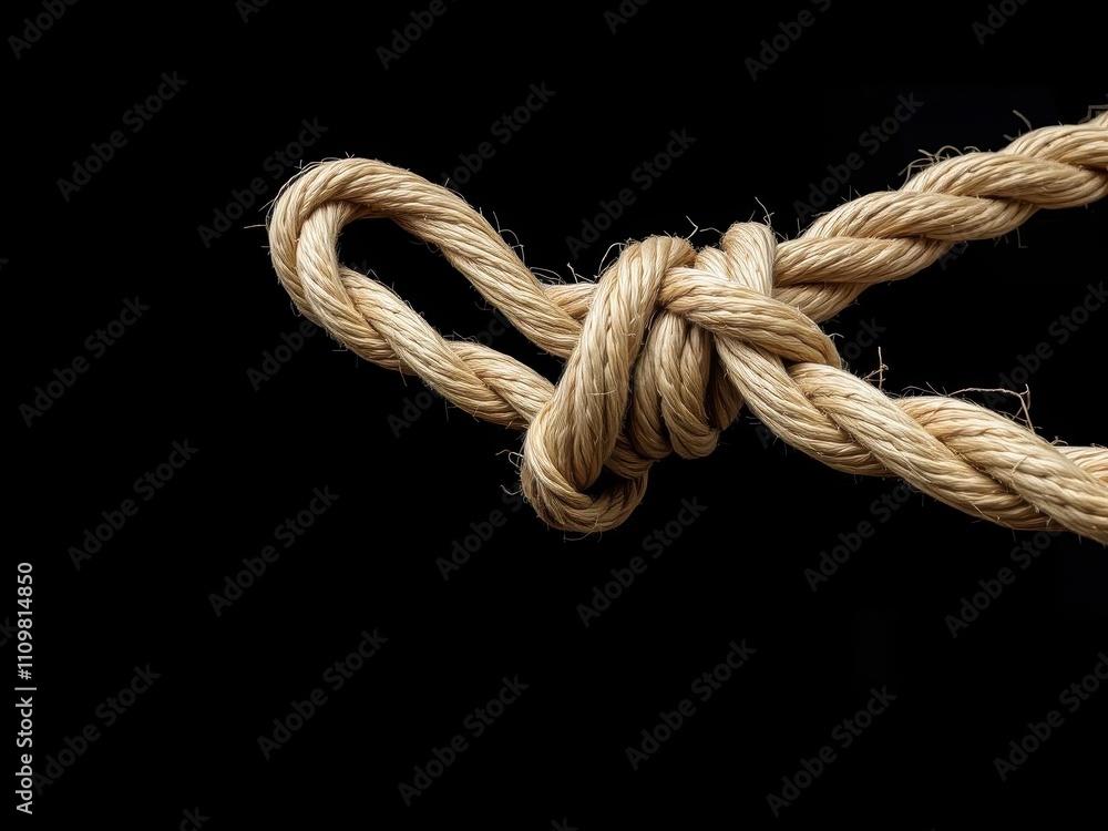 A frayed rope under extreme pressure, on the verge of breaking, symbolizing stress and tension, rope, weight, hazard A frayed rope under extreme pressure, on the verge of breaking, symbolizing stress and tension, rope, weight, hazard