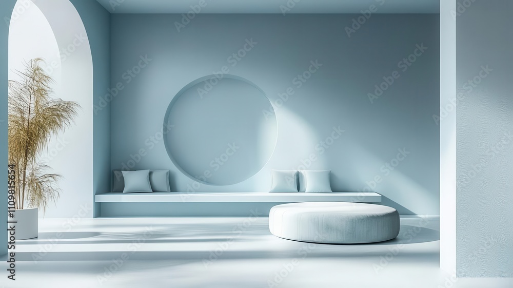Trendy small hotel, minimalist architecture, 3D illustration Trendy small hotel, minimalist architecture, 3D illustration