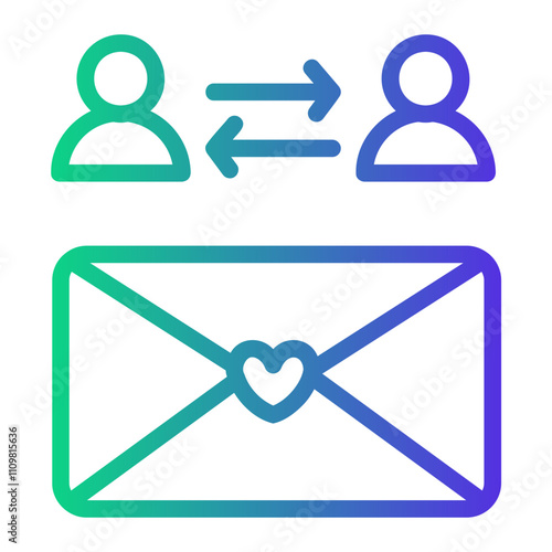 mailing Line Gradient Icon
