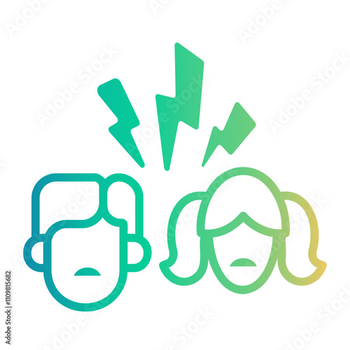 quarrel Line Gradient Icon