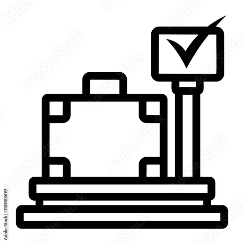 luggage Line Icon