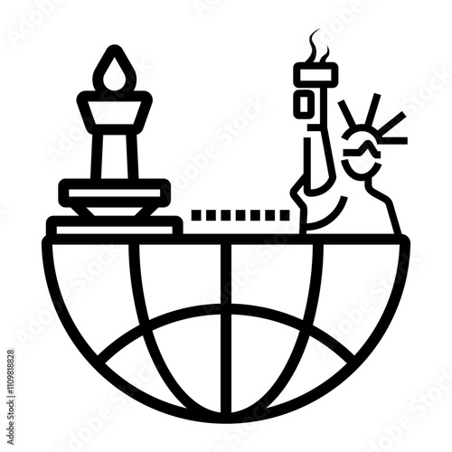emigration Line Icon