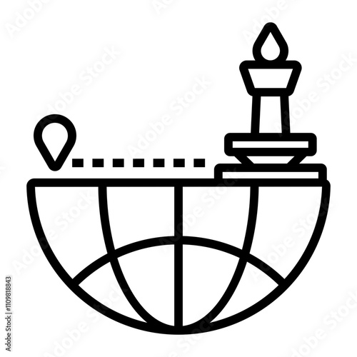 emigration Line Icon