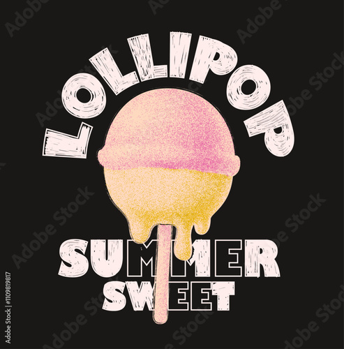Lollypop vector Graphic. Sweet print. summer food. food Fashion. print design. t shirt design. tee shirt graphic art. summer t shirt design. girls graphic.