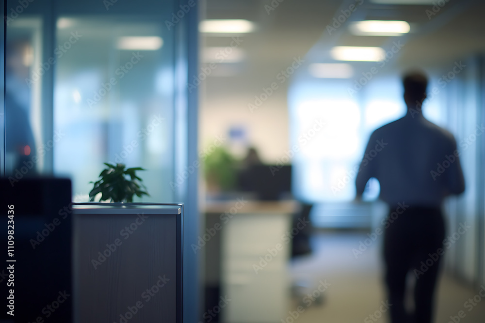 Casual business office environment with blurred people and a soft bokeh background, evoking a relaxed and professional workspace Casual business office environment with blurred people and a soft bokeh background, evoking a relaxed and professional workspace