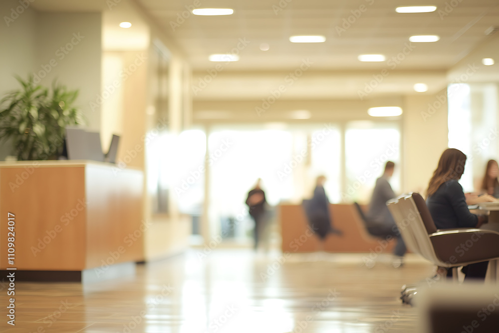Casual business office environment with blurred people and a soft bokeh background, evoking a relaxed and professional workspace Casual business office environment with blurred people and a soft bokeh background, evoking a relaxed and professional workspace