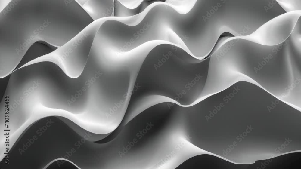 Abstract futuristic wallpaper with dynamic black and white wave pattern ...