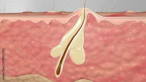 Hair Folicle Sebacious Gland Infected Pimple