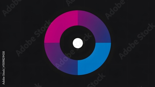 Abstract Circular Design With Four Gradient Colors