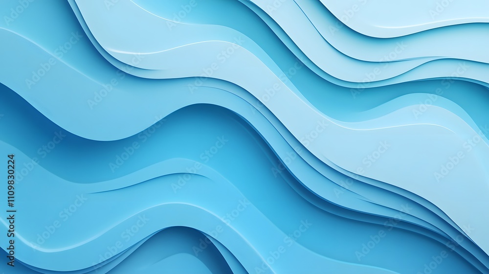 Abstract Blue Waves Smooth Layered Design Abstract Blue Waves Smooth Layered Design