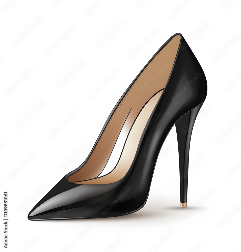 Elegant Black High Heel Pointed Toe Womens Shoe Elegant Black High Heel Pointed Toe Womens Shoe