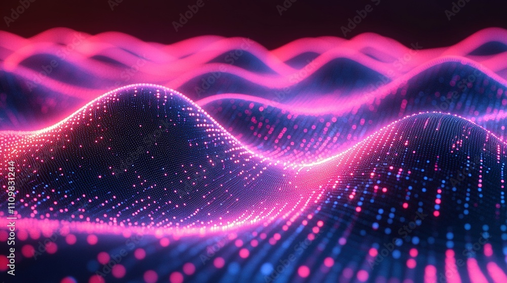 custom made wallpaper toronto digitalAI data visualization (technology interface) with swirling data points and graphs