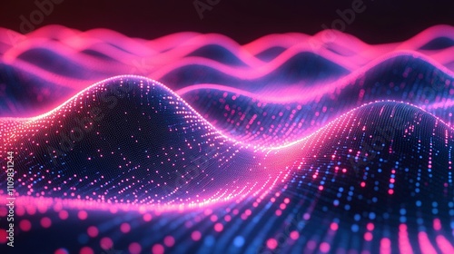 Wallpaper Mural AI data visualization (technology interface) with swirling data points and graphs Torontodigital.ca