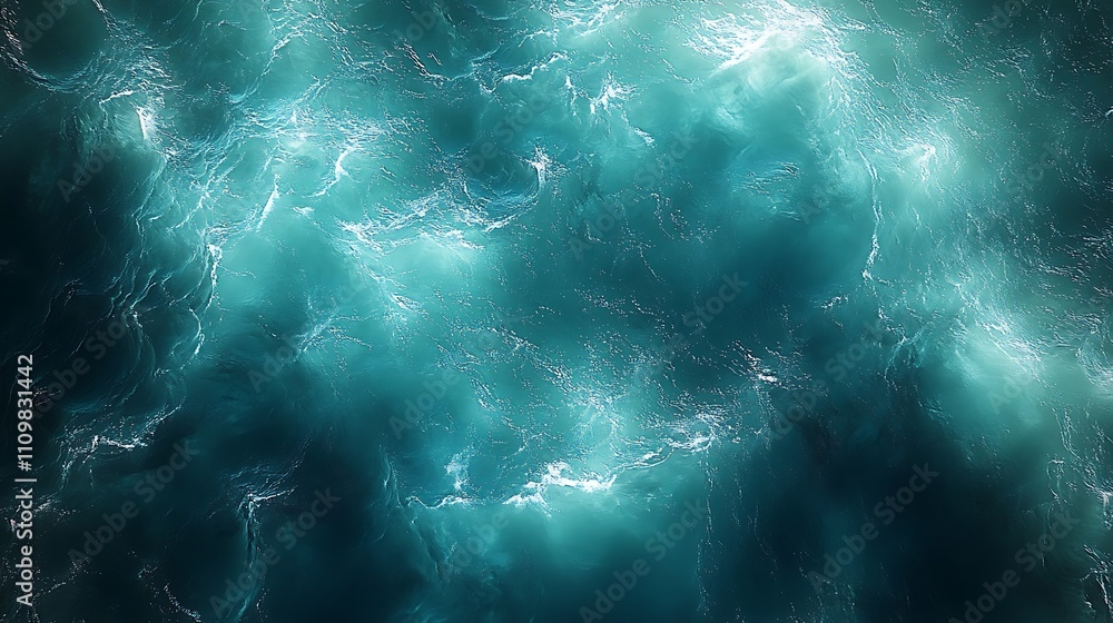 Sunlit reflections on clear blue water surface image Sunlit reflections on clear blue water surface image