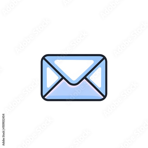 A Simple Blue Envelope Icon Represents Email Messaging