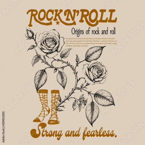 Flowers prints. rose vector. rock and roll. vintage grunge vector graphic. womens t shirt design. girls graphic. tropical flowers. summer tshirt design.