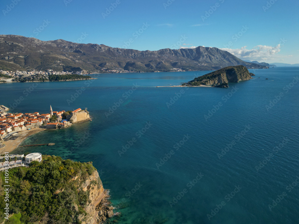 Fototapeta premium Budva Riviera, Adriatic coast in Montenegro
