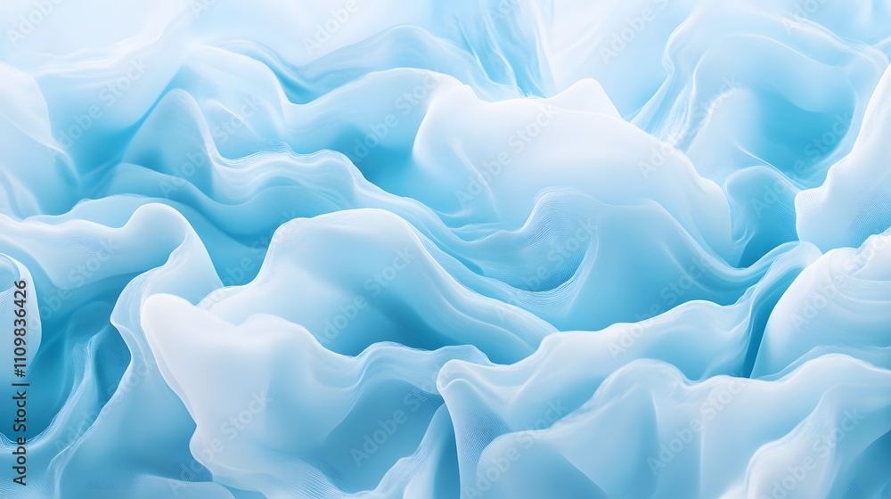 Obraz premium Abstract Blue Fabric Texture Soft Waves