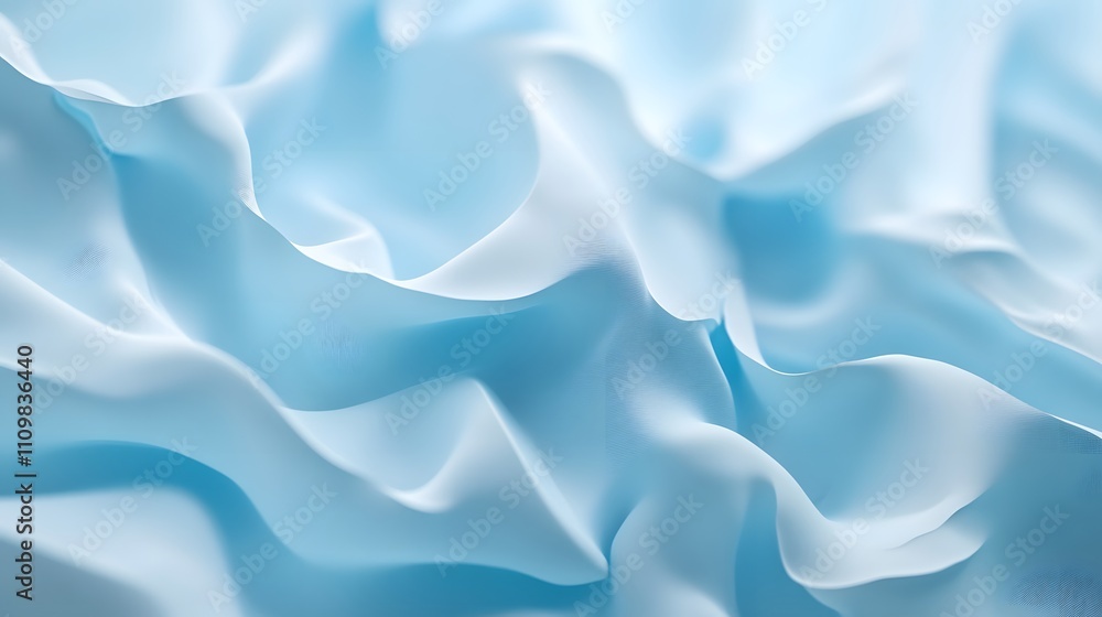 Abstract Light Blue Fabric Draped Softly Abstract Light Blue Fabric Draped Softly