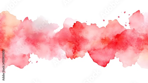 Wallpaper Mural Abstract Watercolor Wash in Shades of Red and Pink Torontodigital.ca