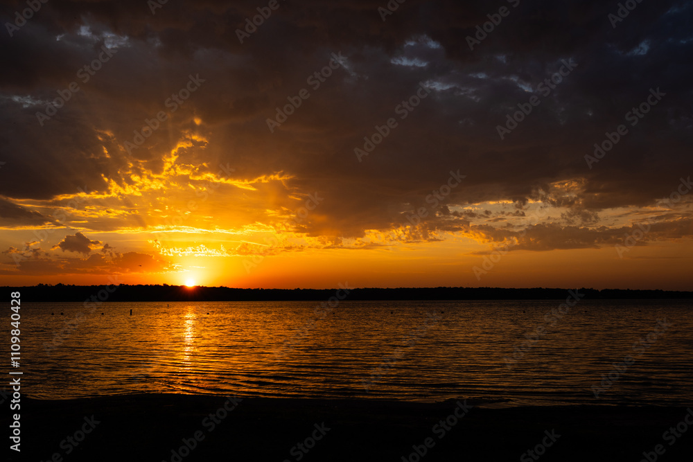 sunrise over lake thunderbird, OK. sunrise over lake thunderbird, OK.