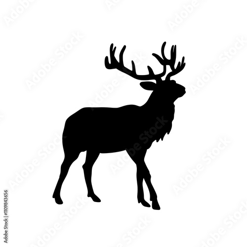 Deer Silhouette Vector Illustration photo