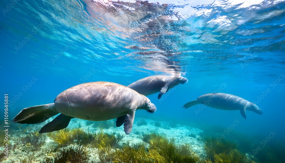 Obraz premium Focas nadando