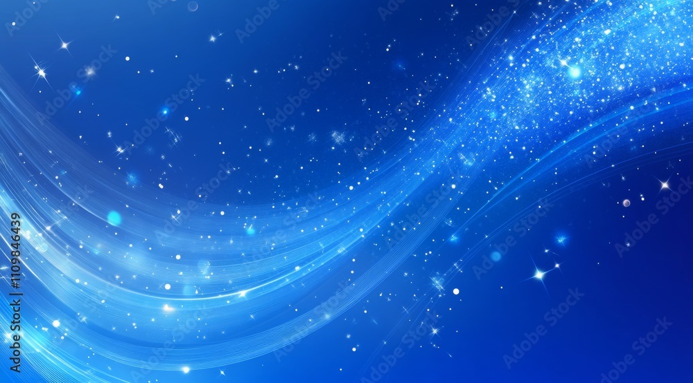 Symmetrical blue background with glowing light effect and curved lines Symmetrical blue background with glowing light effect and curved lines