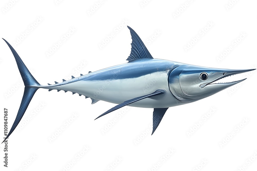 Fototapeta premium Swordfish isolated on white background.