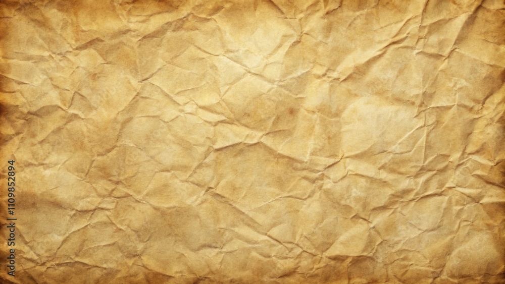 Aged, Crinkled Paper Texture A Background of Wrinkled, Brown Paper with Burned Edges Aged, Crinkled Paper Texture A Background of Wrinkled, Brown Paper with Burned Edges