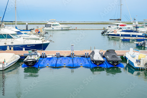 Entrance to the pleasure boat marina in Olhão-Portugal.