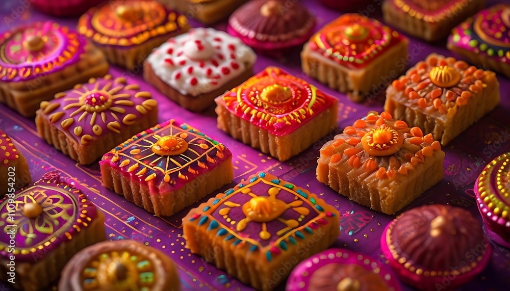 diwali sweets decorated with traditional patterns diwali sweets decorated with traditional patterns