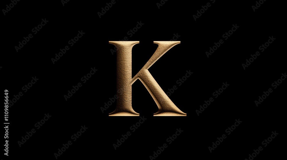 Classic letter K logo, serif font, minimalistic and timeless Classic letter K logo, serif font, minimalistic and timeless