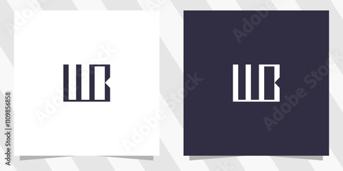 фотографія letter wb bw logo design