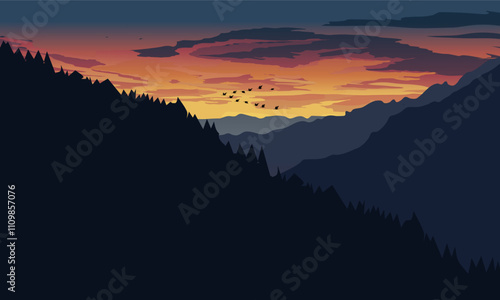 sunrise over mountains