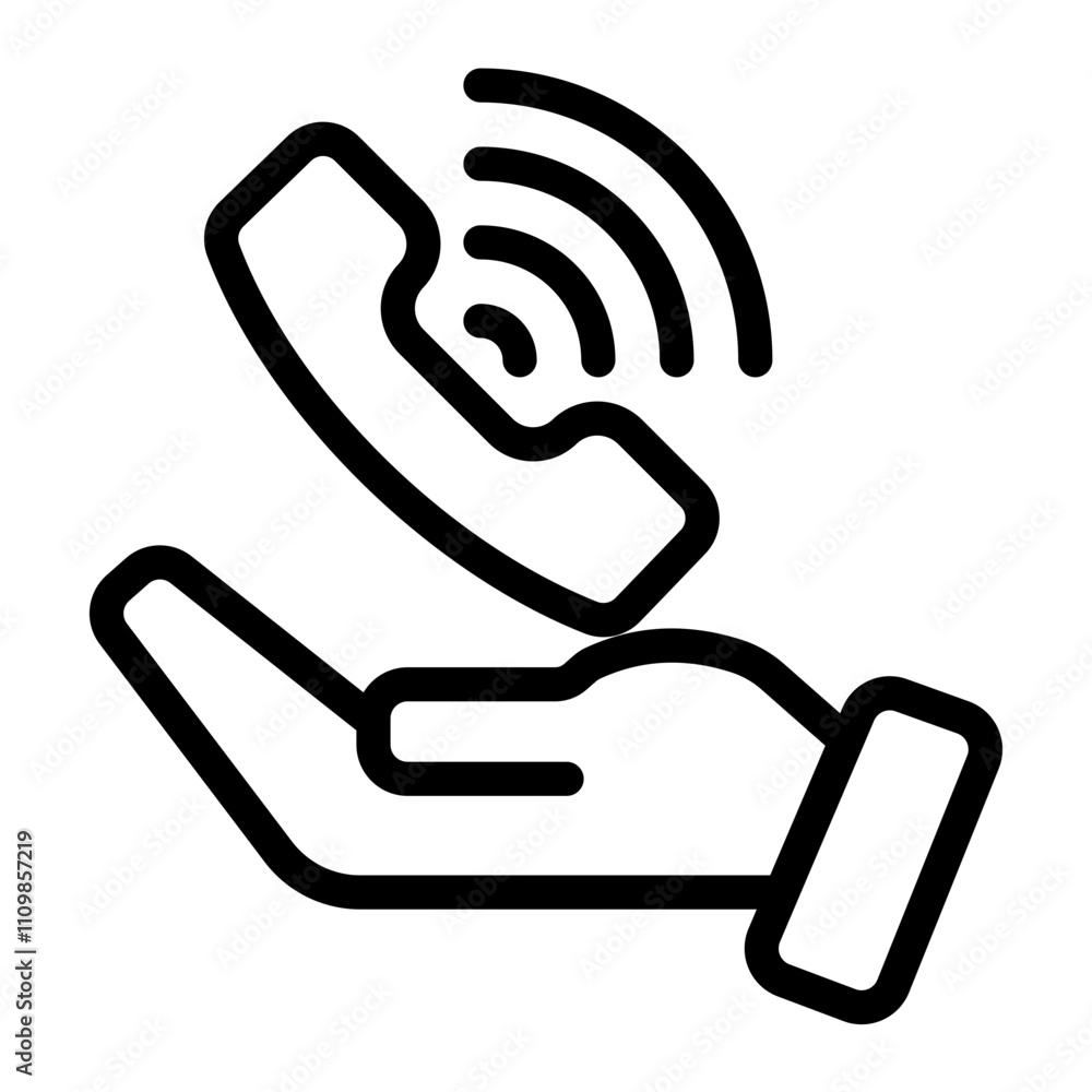 Hand gripping a symbolic icon on a mobile device Hand gripping a symbolic icon on a mobile device