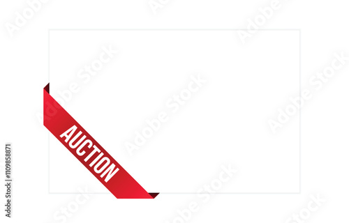 Auction banner design. Auction icon. Flat style vector illustration.