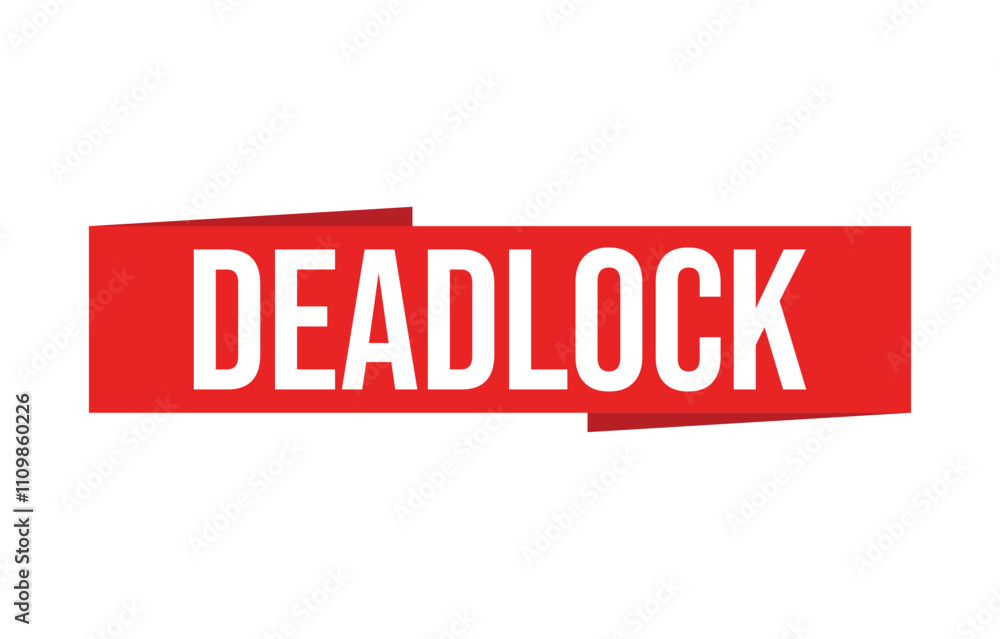 Vector illustration modern Deadlock banner, Isolated web element. Vector illustration modern Deadlock banner, Isolated web element.