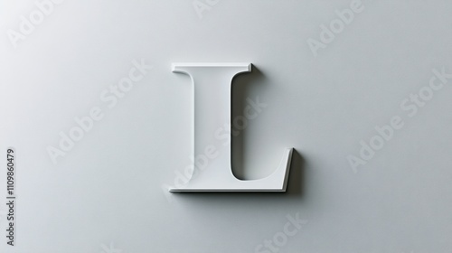 Elegant letter L logo, serif type, minimalistic