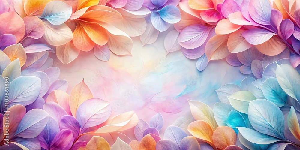 Pastel Flower Petals Frame with Soft Color Background Pastel Flower Petals Frame with Soft Color Background