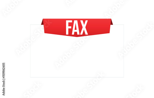 Vector illustration modern fax banner, Isolated web element.