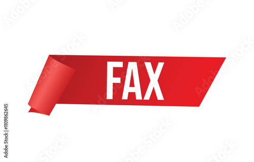 fax banner design. fax icon. Flat style vector illustration.