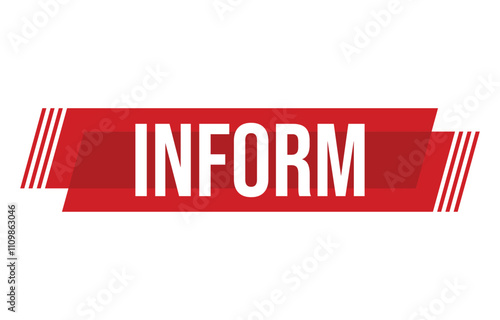 Vector illustration modern inform banner, Isolated web element.