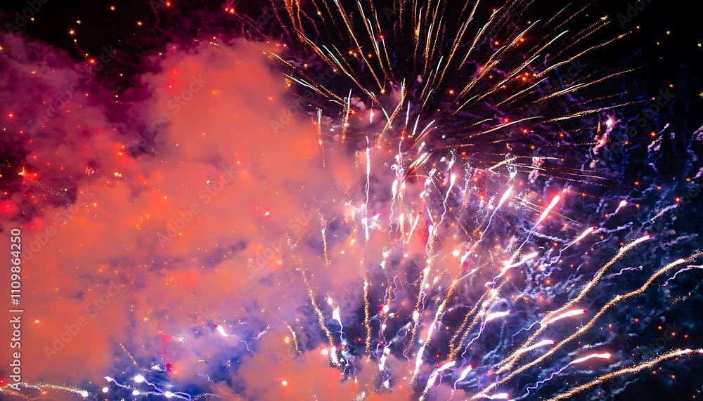 Fototapeta premium fireworks in colorful display