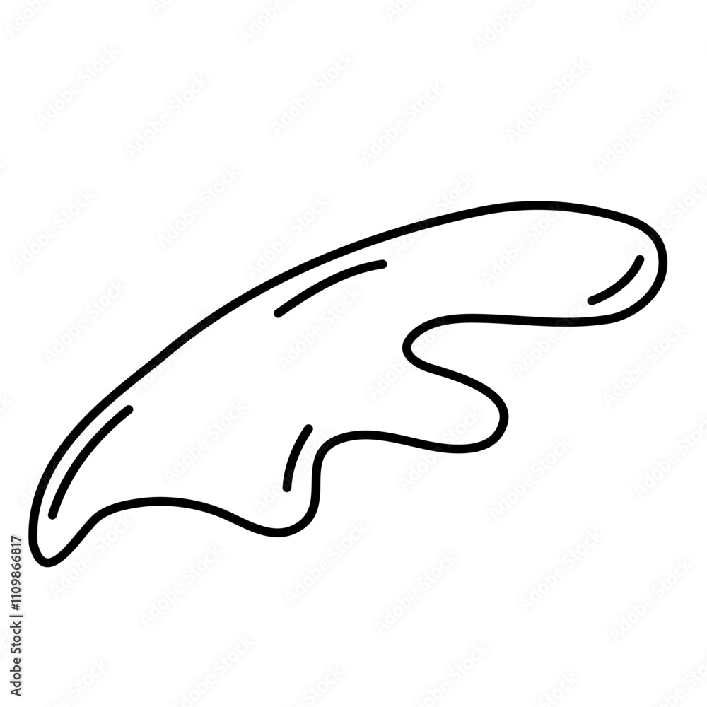 Fototapeta premium Splash water line art style 